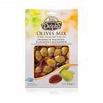 Оливки и маслины Каламата с косточкой маринованные, с оливковым маслом, DELPHI 250г